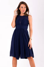 Load image into Gallery viewer, EVA&amp;LOLA  DRESS NAVY BLUE 51003-3
