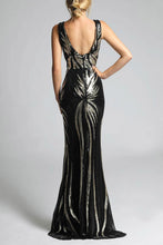 Load image into Gallery viewer, SOKY SOKA  DRESS BLACK/GOLD 63001-1
