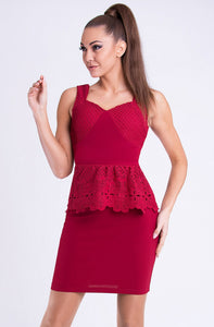 EMAMODA DRESS - maroon 26006-1