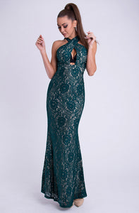 EVA & LOLA DRESS - dark green 26011-1