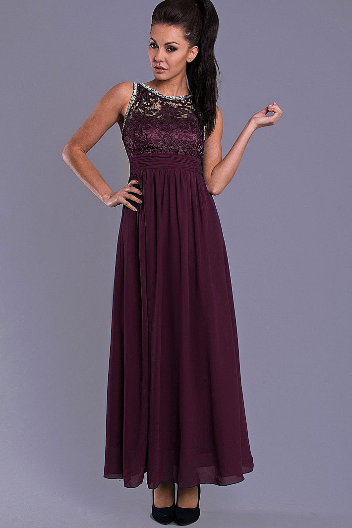 EVA & LOLA dress- EGGPLANT 7815-9