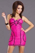 Load image into Gallery viewer, EMAMODA DRESS-fuchsia 6823-3
