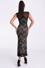 Load image into Gallery viewer, EMAMODA DRESS - BLACK cream-17005-2
