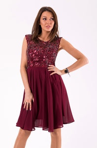 EVA&LOLA  DRESS eggplant 46036-4