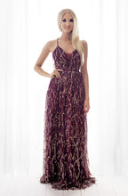 Load image into Gallery viewer, SENAT SEQUINS  DRESS BURGUNDY 64010-1
