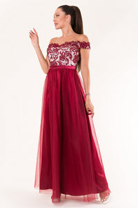 EVA & LOLA DRESS burgundy 60010-1