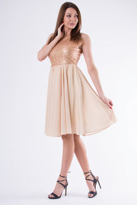 EVA & LOLA DRESS GOLD 58006-2