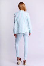 Load image into Gallery viewer, 4306-2 Pastel striped jacket - blue
